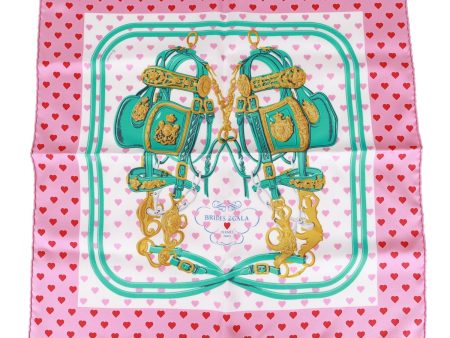 Hermes  Brides de Gala Love  Rose Silk Pocket Square Scarf 45cm Hot on Sale