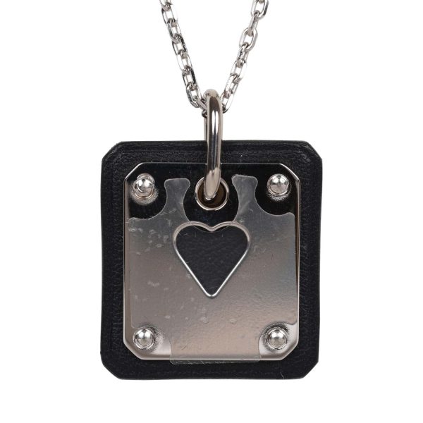 Hermes As De Coeur Pendant Black Swift Palladium Hardware For Discount