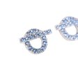 Hermes 18k Sapphire Finesse Earrings White Gold Fashion