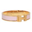 Hermes Rose Dragee Clic Clac H Narrow Enamel Bracelet PM GHW Sale