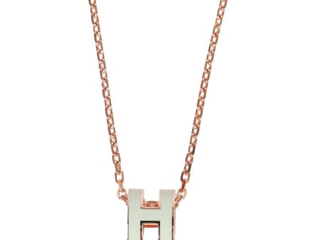 Hermes Bleu Zephyr Mini Pop H Pendant Necklace on Sale