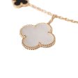 Van Cleef & Arpels Magic Alhambra 18k Gold 5 Motif Mother of Pearl and Onyx Bracelet on Sale