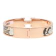 Hermes Dans Les Nuages Clic Clac H Narrow Enamel Bracelet PM RGHW For Discount