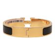 Hermes Black Clic Clac H Narrow Enamel Bracelet PM GHW Online