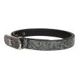 Chanel Black Metallic Patent Leather Belt 70 For Cheap