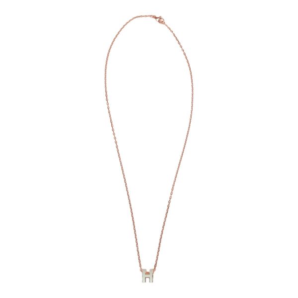 Hermes Bleu Zephyr Mini Pop H Pendant Necklace on Sale