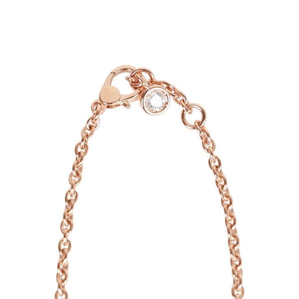 Hermes 18k Rose Gold Diamond Finesse Pendant Bracelet Discount