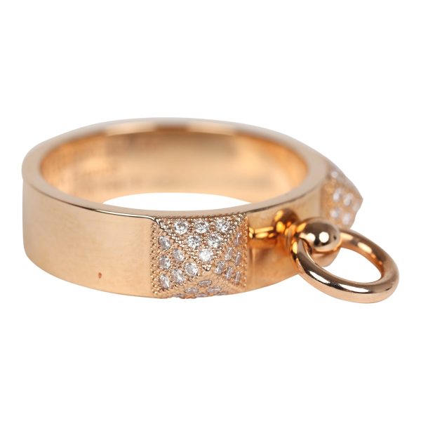 Hermes Collier De Chien Ring PM 18K Rose Gold & Diamonds For Discount