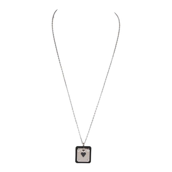 Hermes As De Coeur Pendant Black Swift Palladium Hardware For Discount