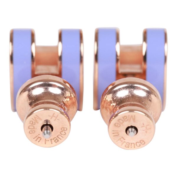 Hermes Lilac Enamel Mini Pop H Earrings RGHW Online Sale