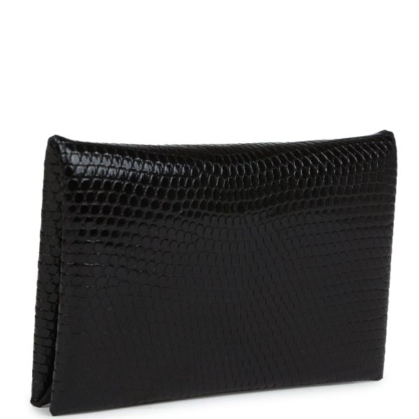 Hermes Calvi Cardholder Black Shiny Varanus Niloticus Lizard Palladium Hardware Fashion