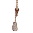 Hermes Kelly Clochette Necklace PM Diamonds 18K Rose Gold Hardware Discount