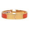 Hermes Orange Clic Clac H Narrow Enamel Bracelet PM GHW Online Sale