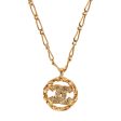 Vintage Chanel 24K Gold Plated Crystal CC Charm Pendant Necklace Supply