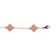 Van Cleef & Arpels Sweet Alhambra 18k Rose Gold 6 Motif Bracelet For Discount