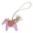 Hermes Mauve Sylvestre Craie Chai Pegasus Horse Rodeo Bag Charm PM Online Sale