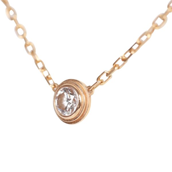 Cartier LM D Amour Pendant Necklace 18K Rose Gold and Diamond Online Sale