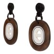 Hermes Buffalo Horn Drop Earrings For Cheap