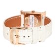 Hermes Mini H Hour Diamond Watch White Matte Alligator Band Sale