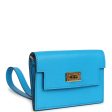 Hermes Kelly Pocket Slim Wallet Bleu Frida Chevre Gold Hardware Online Sale