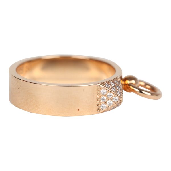 Hermes Collier De Chien Ring PM 18K Rose Gold & Diamonds For Discount