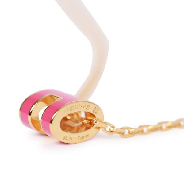 Hermes Rose Extreme Mini Pop H Pendant Necklace For Sale