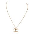 Vintage Chanel Gold CC Logo Pendant Necklace Online now