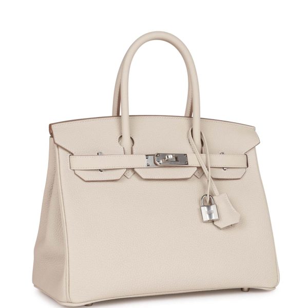 Hermes Birkin 30 Craie Togo Palladium Hardware For Cheap