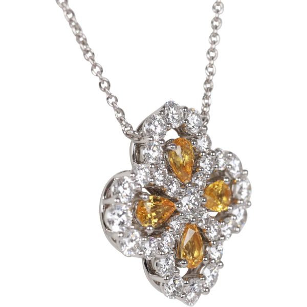 Harry Winston Loop Full Motif Pendant Yellow Sapphire and Diamond Platinum Hot on Sale