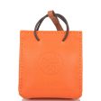 Hermes Orange Mini Shopping Bag Charm Sale