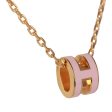 Hermes Rose Dragee Mini Pop H Pendant Necklace Fashion