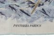 Hermes  Panthera Pardus  White Cashmere Shawl 140cm Supply