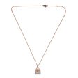 Hermes 18k Rose Gold Diamond Kelly Amulettes Pendant Necklace Supply