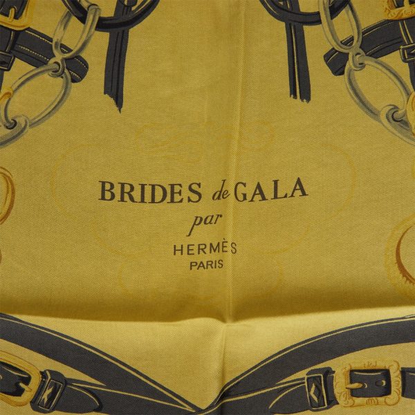 Pre-owned Hermes Vintage  Brides de Gala  Vert Giant Silk Shawl Scarf 90cm Sale