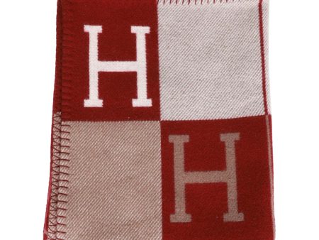 Hermes  Classic Avalon  Ecru and Rouge Blanket Hot on Sale