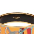 Hermes Multicolor Wide Printed Enamel Bracelet PM (65) Sale