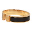 Hermes Black Clic Clac H Narrow Enamel Bracelet PM GHW Online