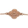 Van Cleef & Arpels Sweet Alhambra 18k Rose Gold Motif Bracelet Hot on Sale