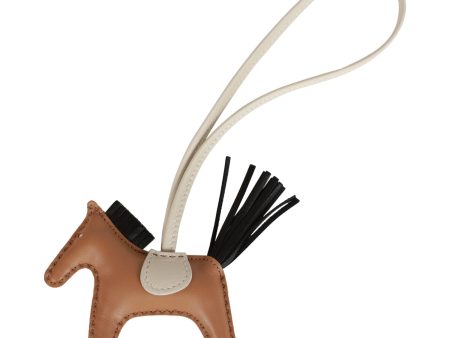 Hermes Chai Black Craie Grigri Horse Rodeo Bag Charm PM Fashion