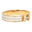 Hermes Quadrige Clic Clac H Narrow Enamel Bracelet PM GHW Fashion