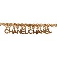 Vintage Chanel 24K Gold Plated  Chanel  Logo Charms Turnlock Bracelet Fashion