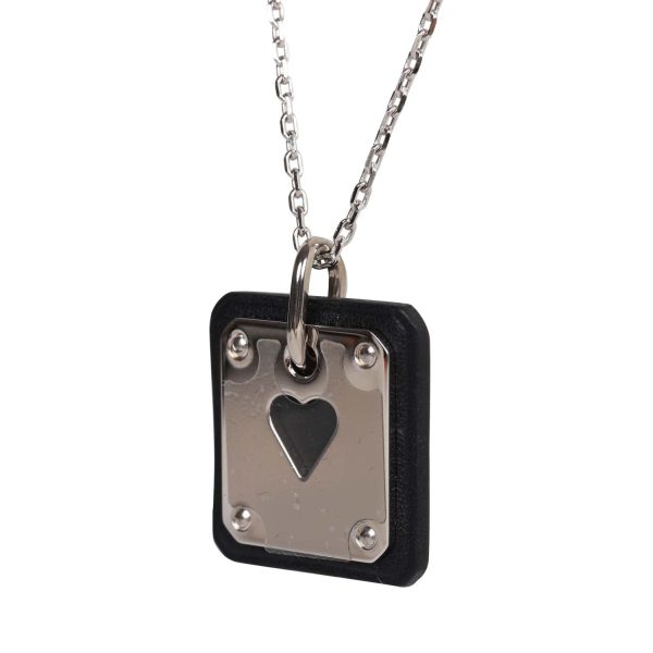 Hermes As De Coeur Pendant Black Swift Palladium Hardware For Discount