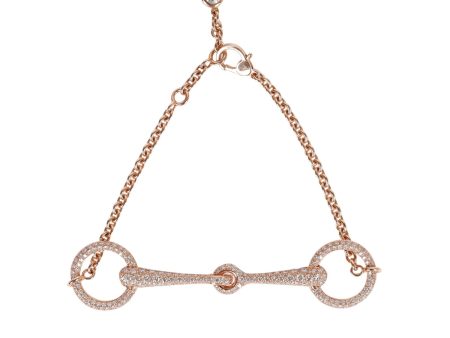 Hermes 18k Rose Gold Diamond Filet d Or Very Small Bracelet For Sale