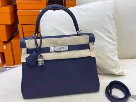 Hermes Kelly 28cm Togo Palladium Hardware For Sale