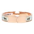 Hermes Les Allures Clic Clac H Narrow Enamel Bracelet PM RGHW on Sale