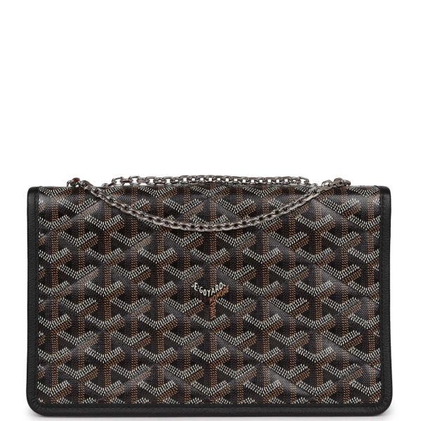 Goyard Alexandre III Bag Black Goyardine Palladium Hardware Online now