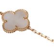 Van Cleef & Arpels Magic Alhambra 18k Gold 5 Motif Mother of Pearl and Onyx Bracelet on Sale