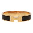 Hermes Black Clic Clac H Narrow Enamel Bracelet PM GHW Online