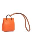 Hermes Orange Mini Shopping Bag Charm Sale