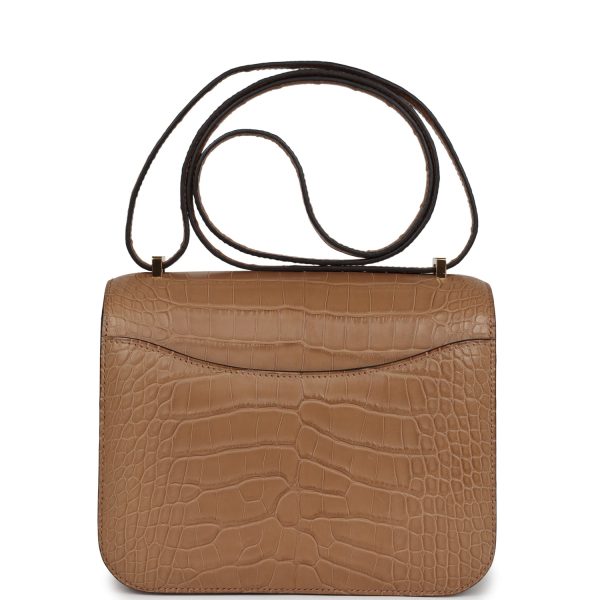 Hermes Constance 18 Chai Matte Alligator Gold Hardware Hot on Sale